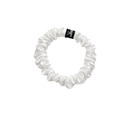 Organic Silk Small Scrunchie White