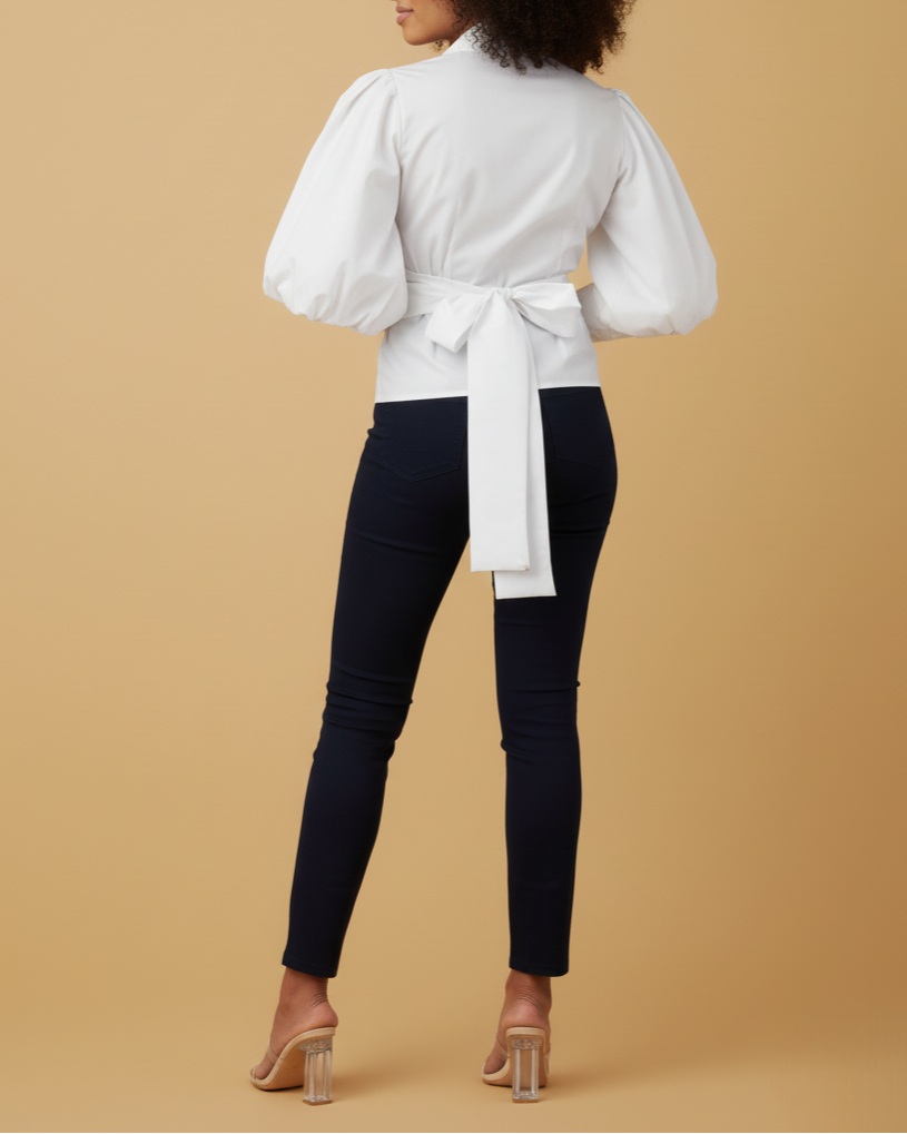 Mali 3/4 Bishop Sleeve Tie Top