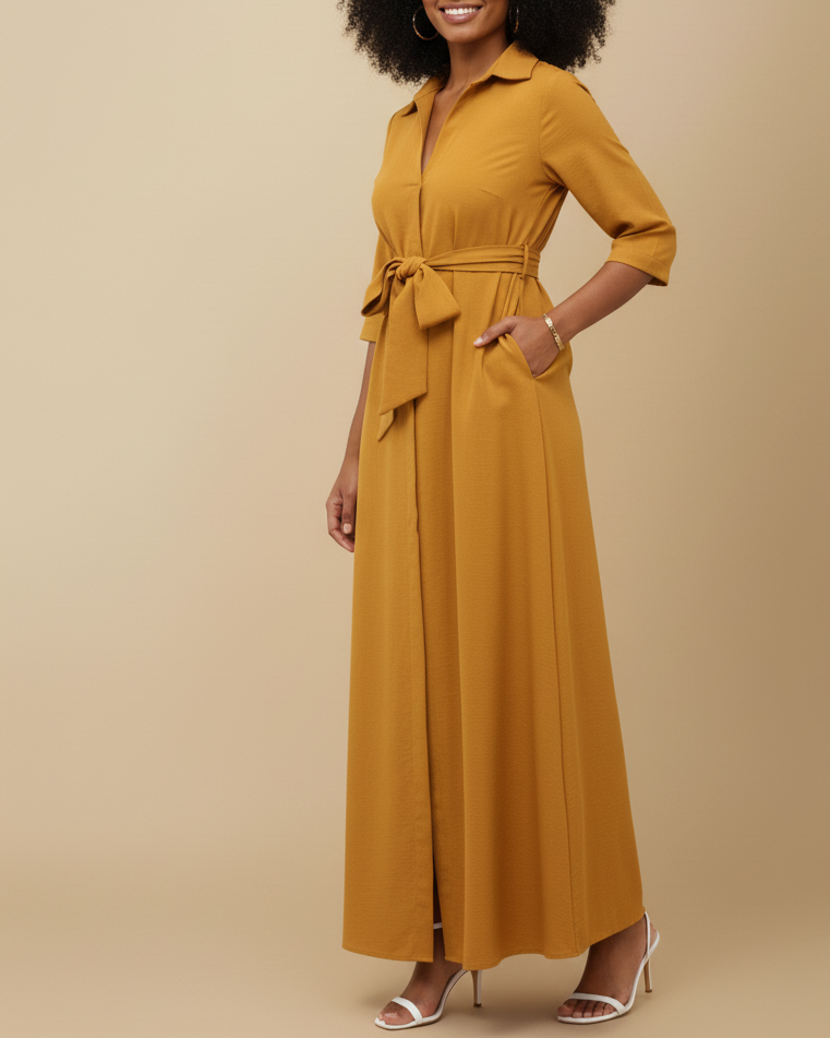 Yumi Maxi Shirt Dress