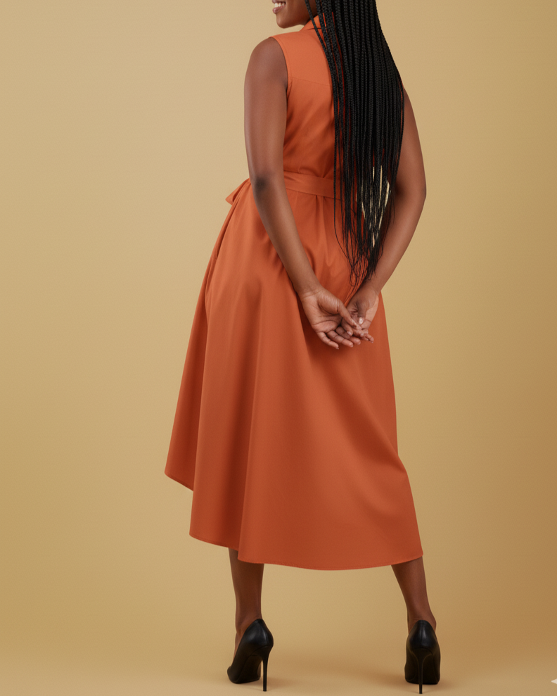 Zene High Low Shirt Dress