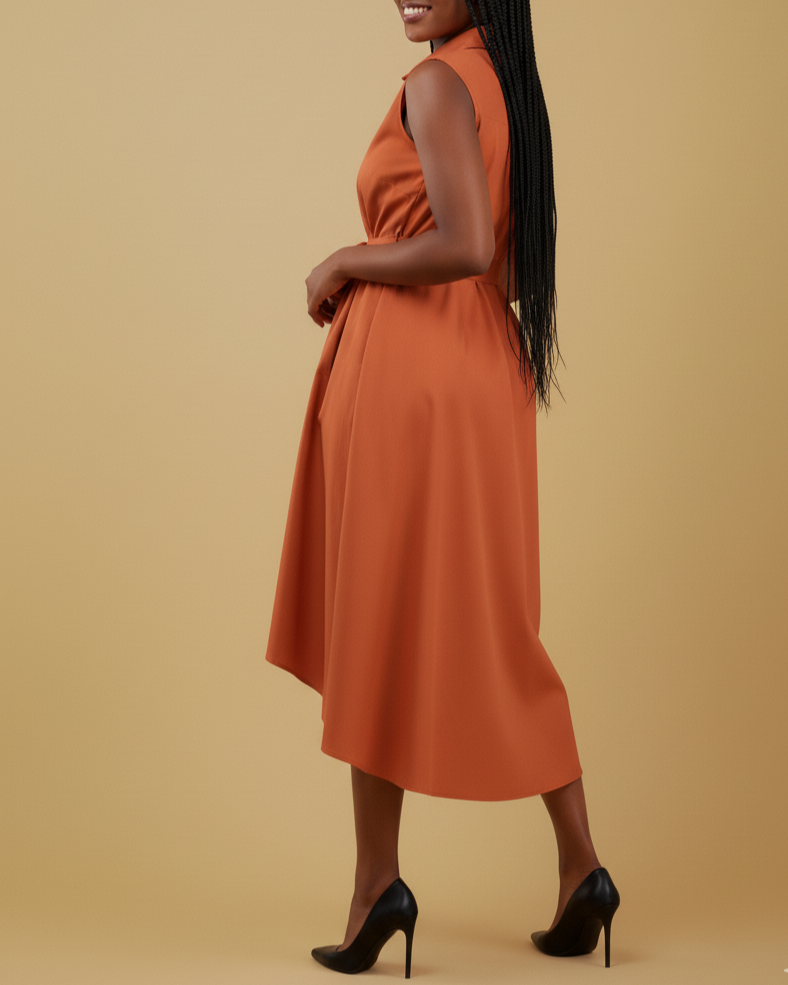 Zene High Low Shirt Dress