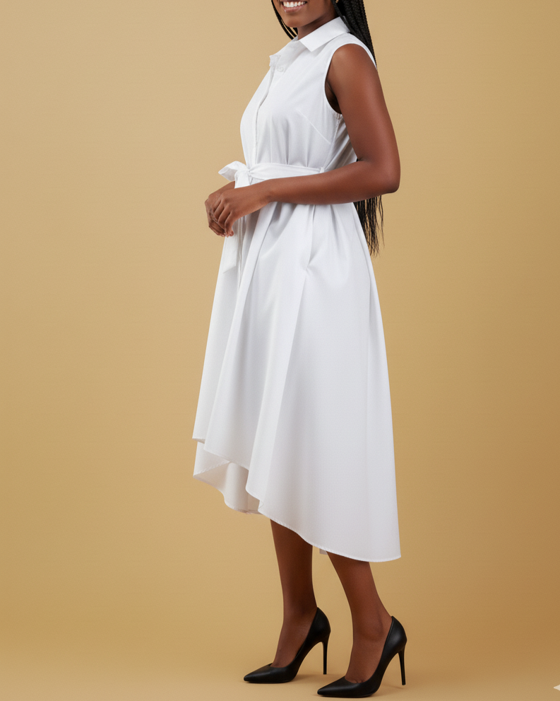 Zene High Low Shirt Dress