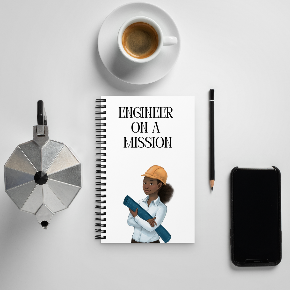 Engineer on a Mission Spiral Notebook