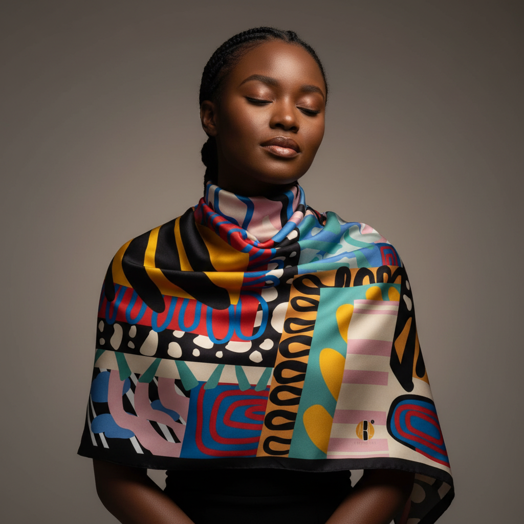 Adinkra Design (Silky Scarf)
