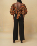 African Print Two Way Wrap Top