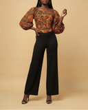 African Print Two Way Wrap Top