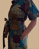 African Print Shirt Dress