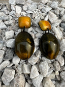 Afro Color Pop Horn Drop Earrings