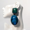 Afro Color Pop Horn Drop Earrings