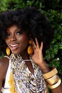 Afro Color Pop Horn Drop Earrings