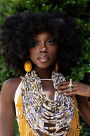 Afro Color Pop Horn Drop Earrings