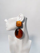 Afro Color Pop Horn Drop Earrings