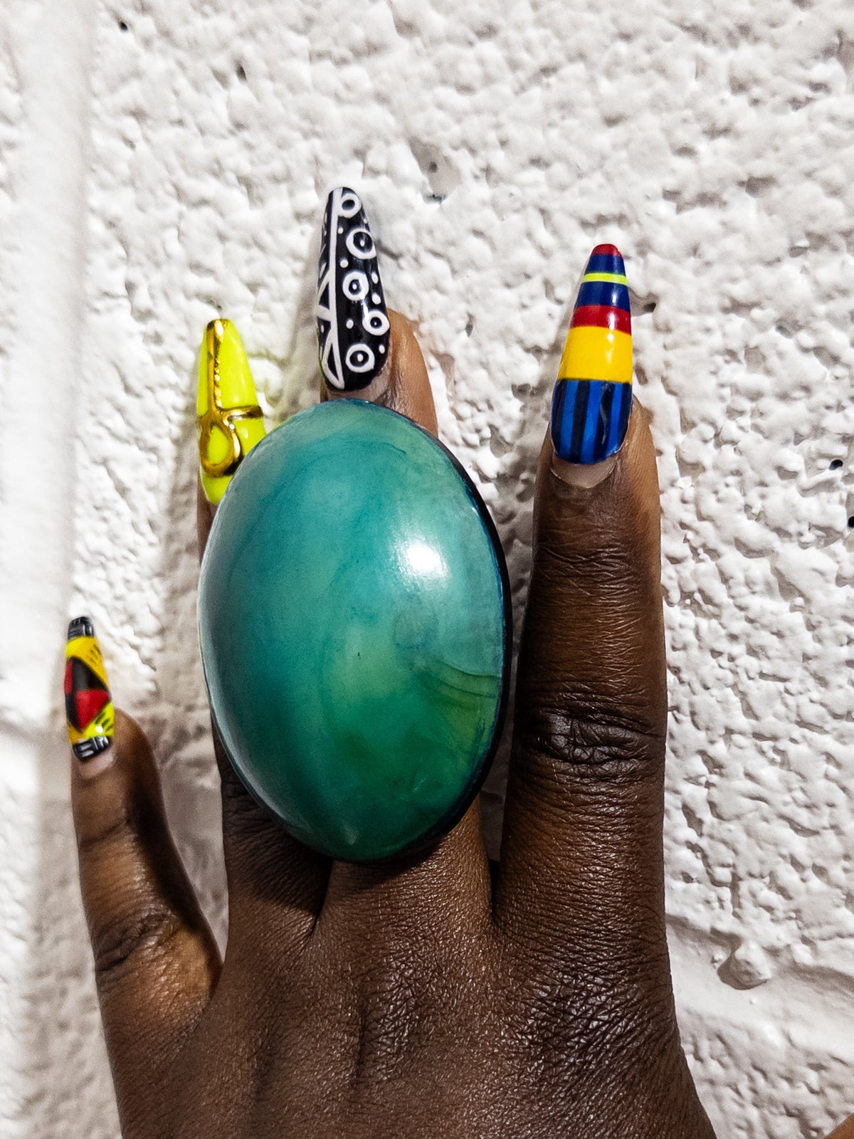 Afro Color Pop Horn Rings