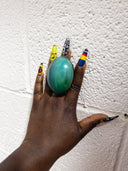 Afro Color Pop Horn Rings