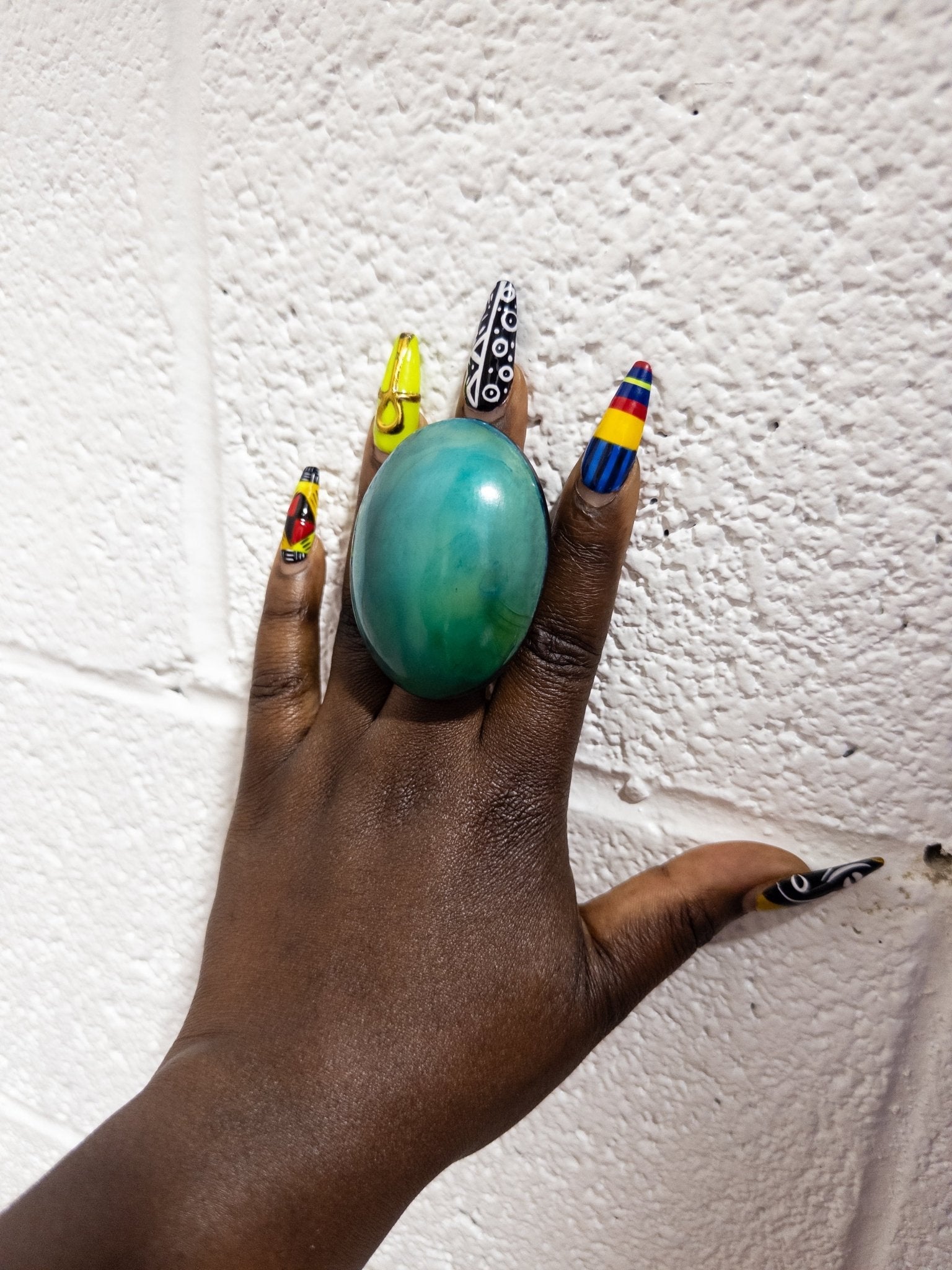 Afro Color Pop Horn Rings