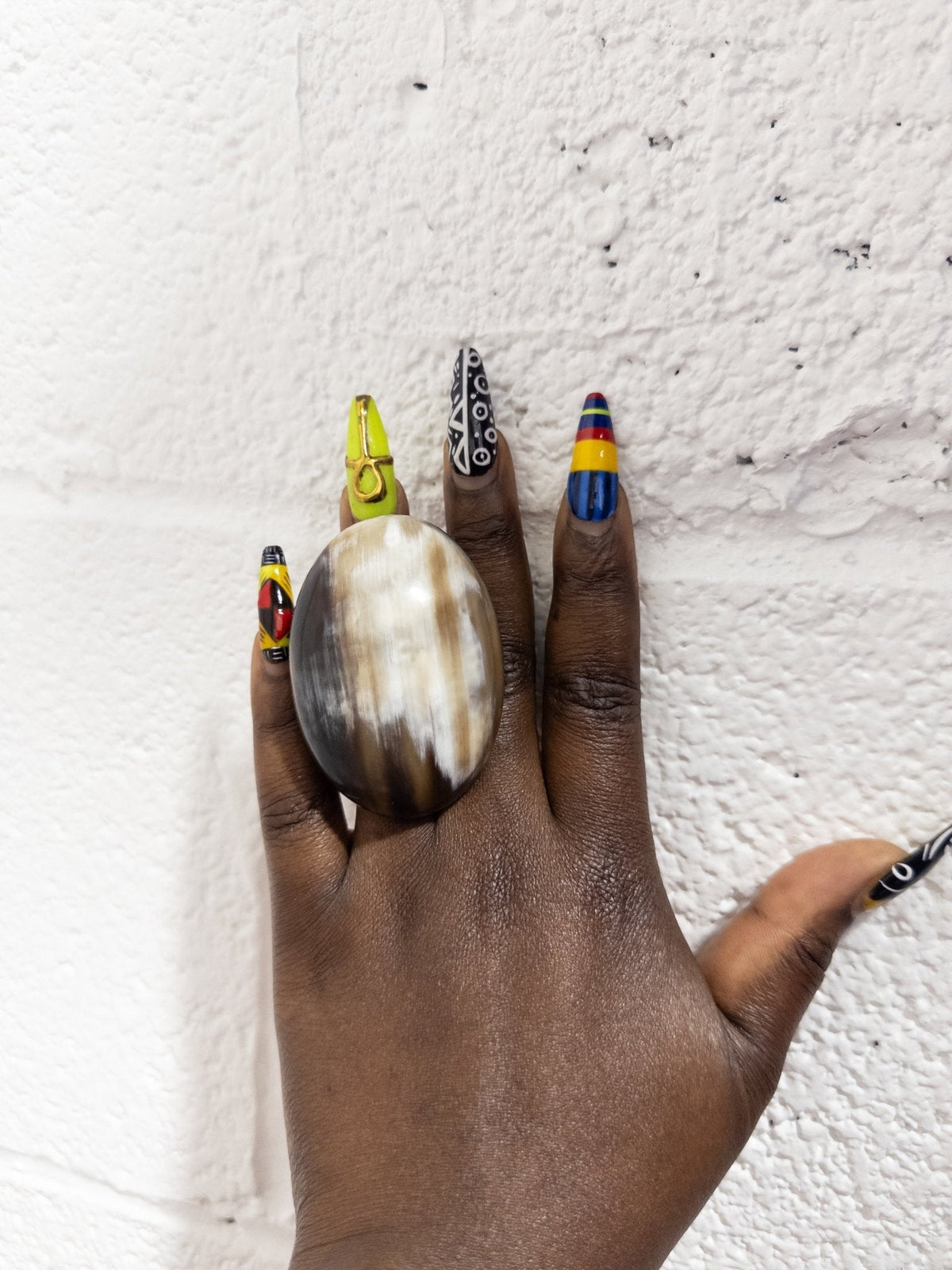 Afro Color Pop Horn Rings