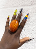 Afro Color Pop Horn Rings