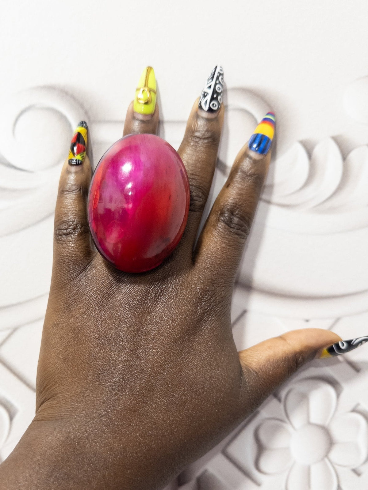 Afro Color Pop Horn Rings