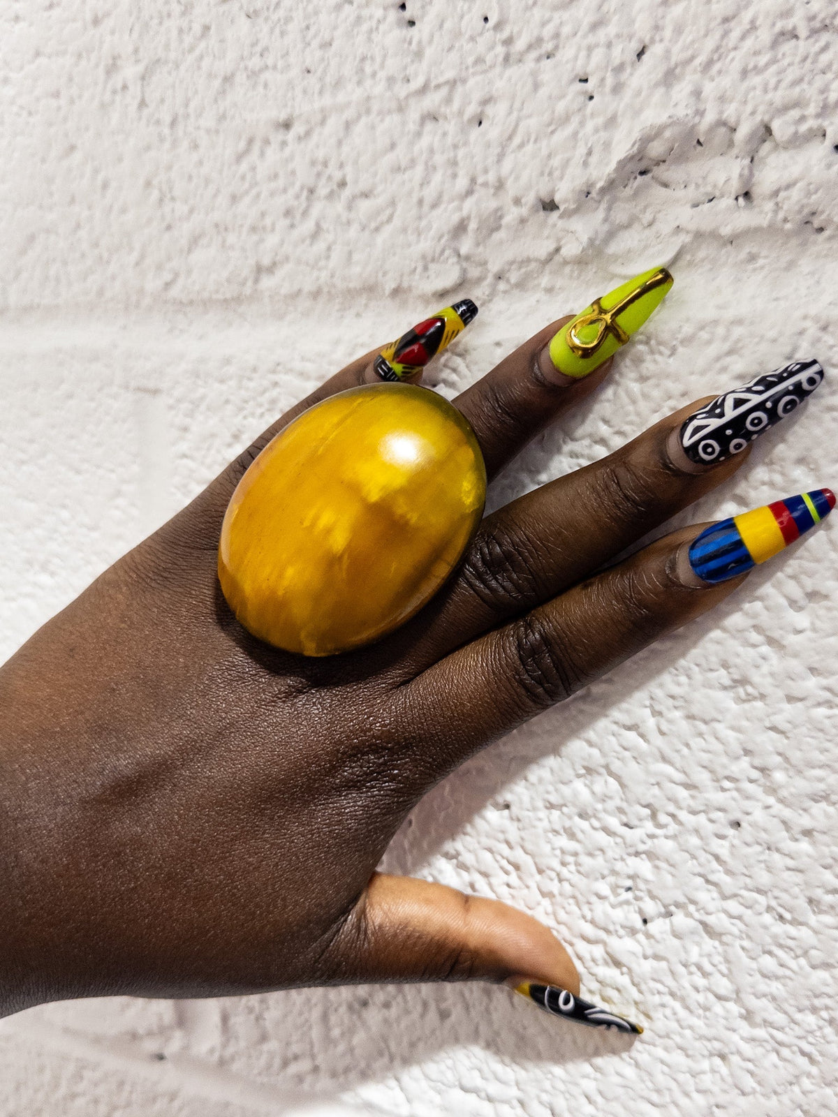 Afro Color Pop Horn Rings