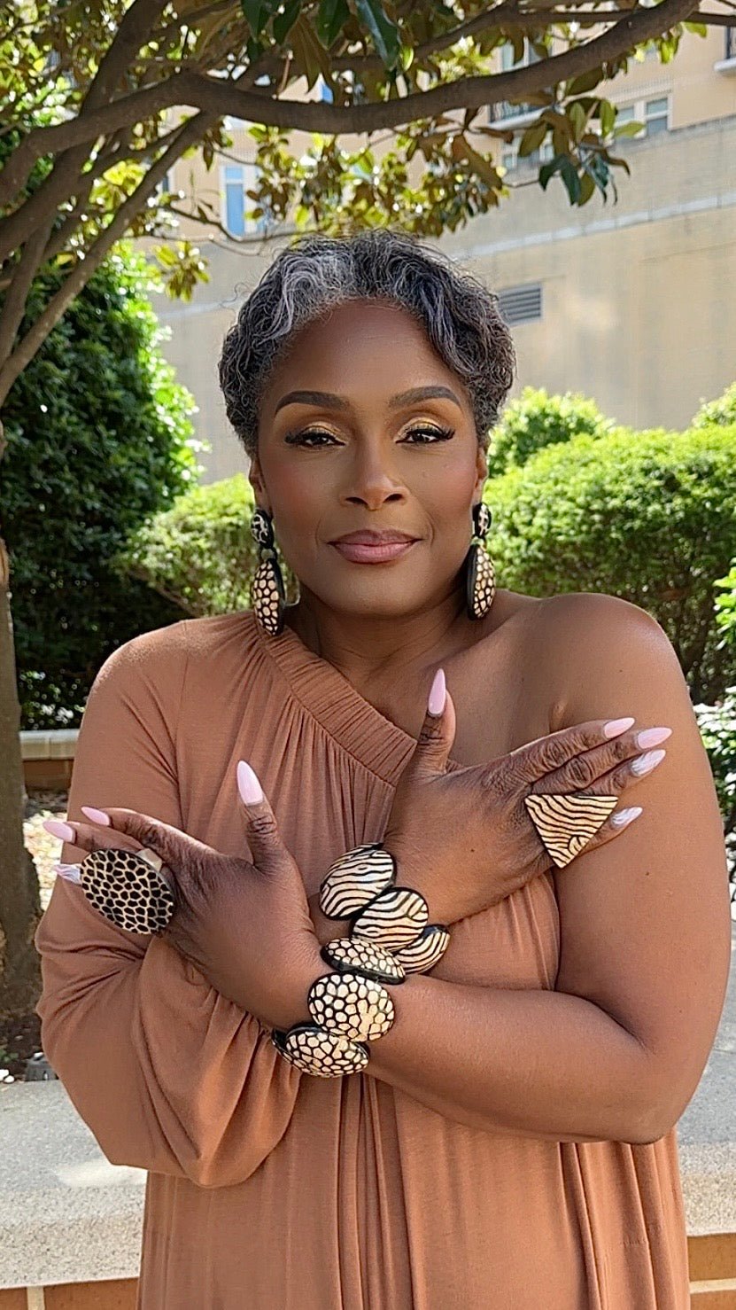 Afro Safari Horn Print Bracelets