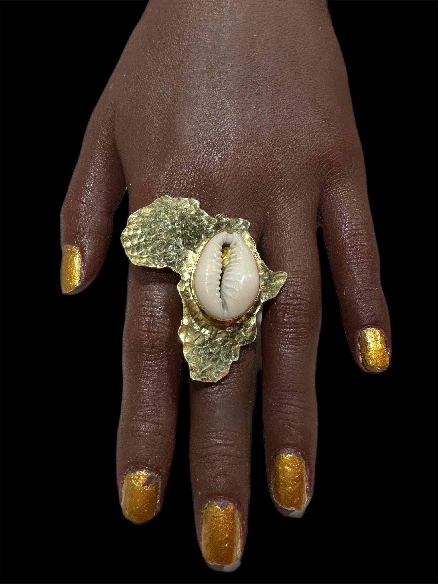 AfroMap Cowry Embrace Ring