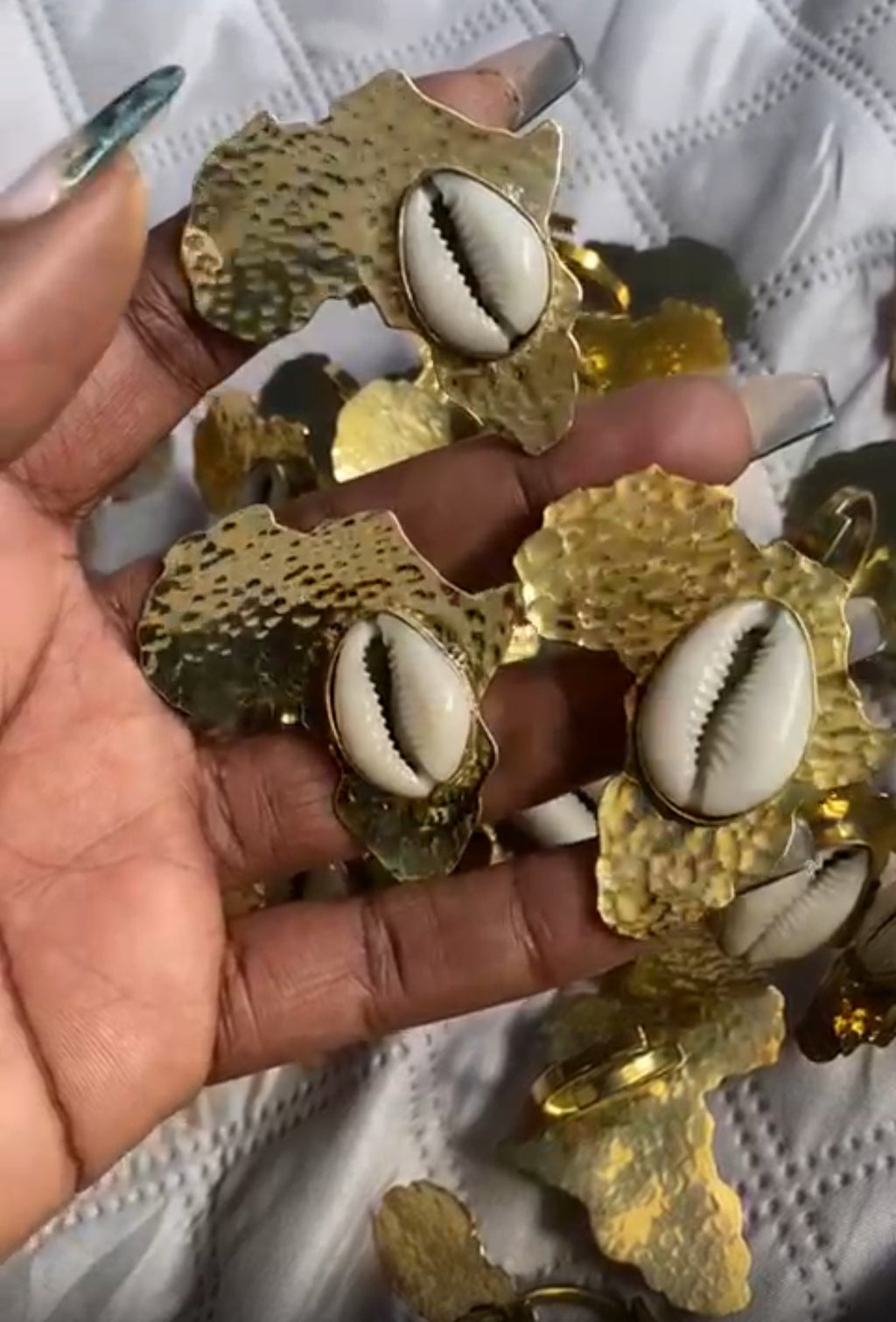 AfroMap Cowry Embrace Ring