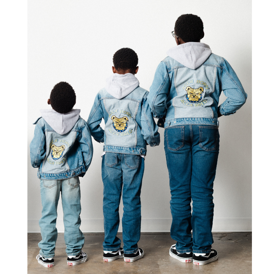 Aggie Born, Aggie Bred - Blue Youth Denim Jacket