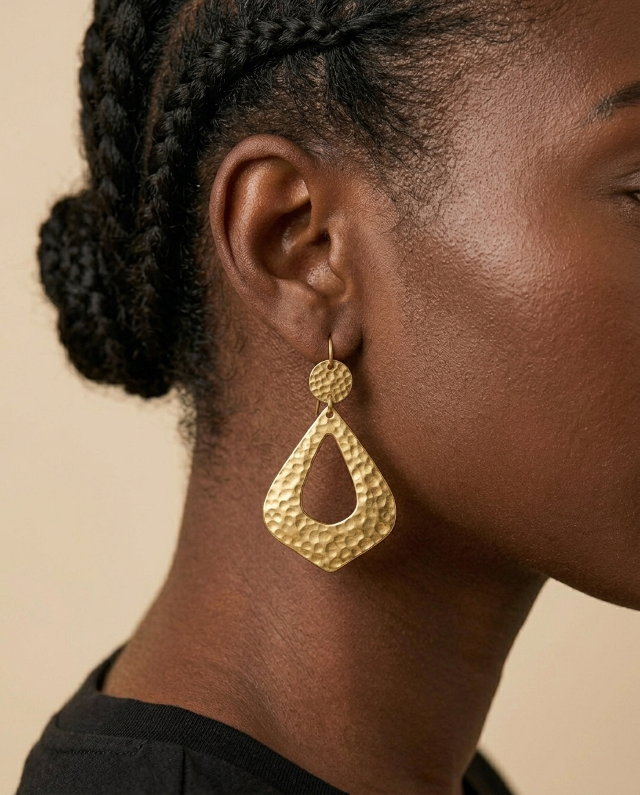 Almasi Brass Earrings