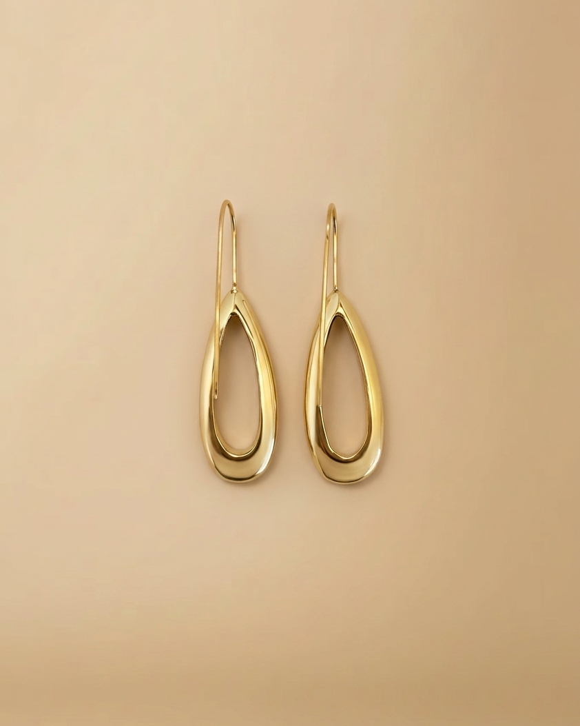 Almond Brass Earrings
