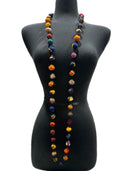 Ankara fabric balls single Necklaces