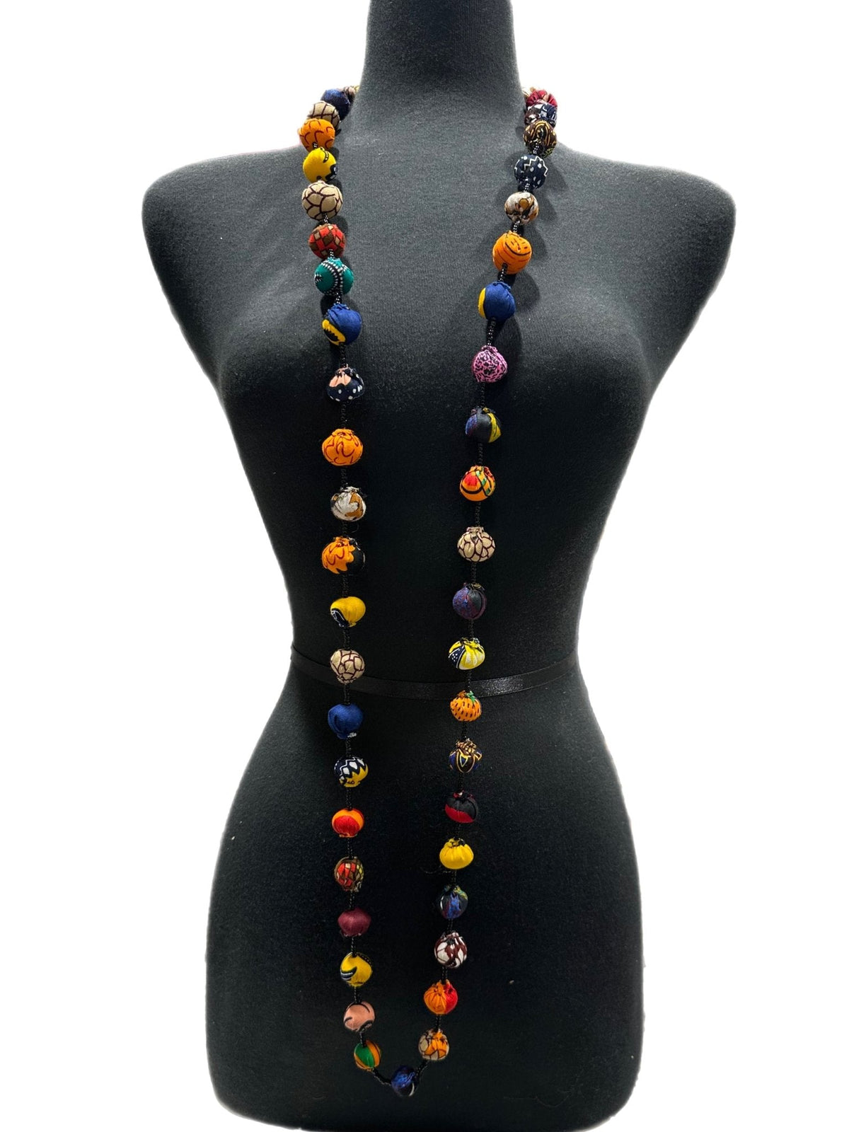 Ankara Fabric Balls Necklace
