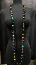 Ankara fabric balls single Necklaces