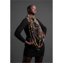 Ankara fabric balls single Necklaces