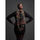 Ankara fabric balls single Necklaces