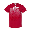 I AM HIM — Man Definition | White Ink | T-Shirt | Definitions of HIM Collection