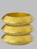 Aye Wura Gold Foil Chunky Wood Bangle