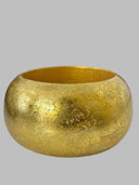 Aye Wura Gold Foil Chunky Wood Bangle