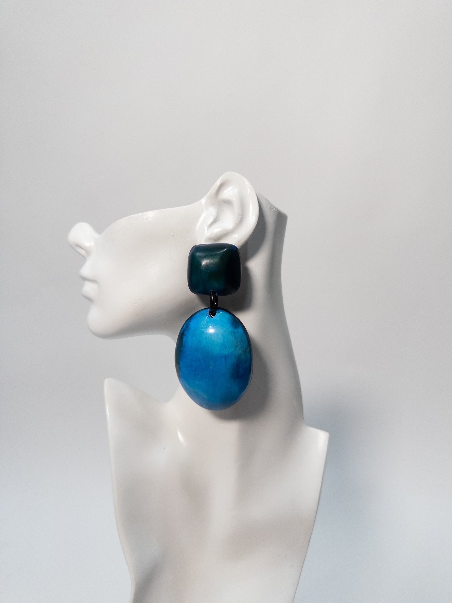 Azure Series: Afro Color Pop Horn Drop Earrings