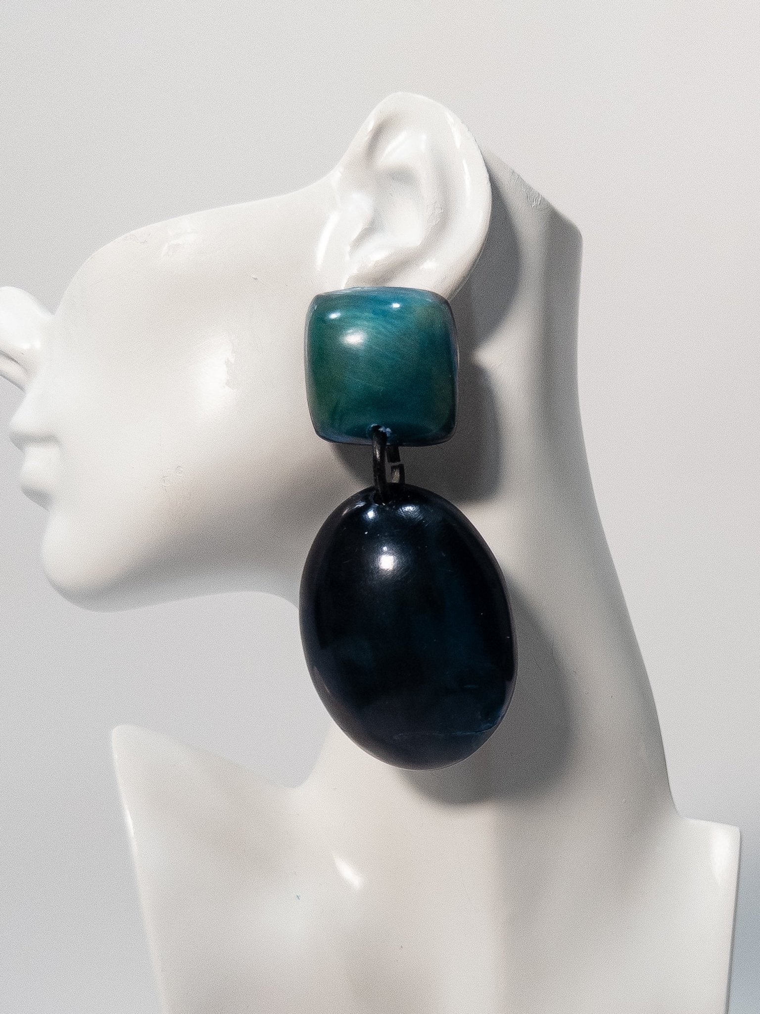Azure Series: Afro Color Pop Horn Drop Earrings