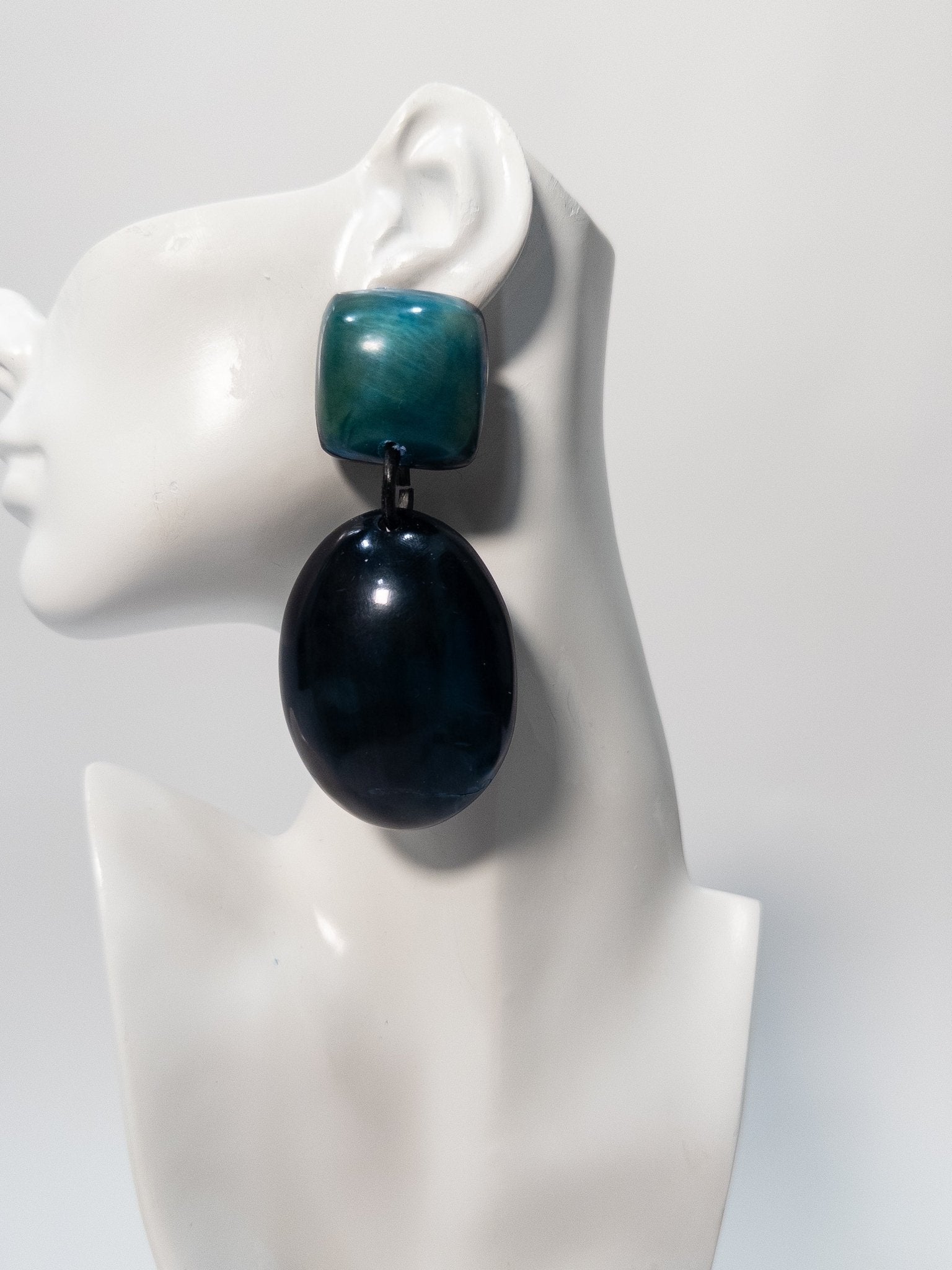 Azure Series: Afro Color Pop Horn Drop Earrings