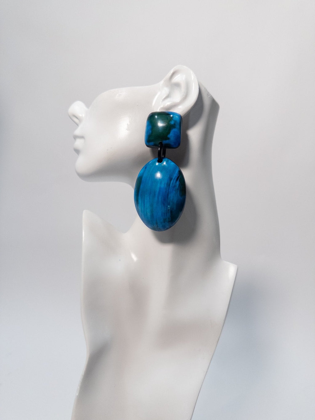 Azure Series: Afro Color Pop Horn Drop Earrings