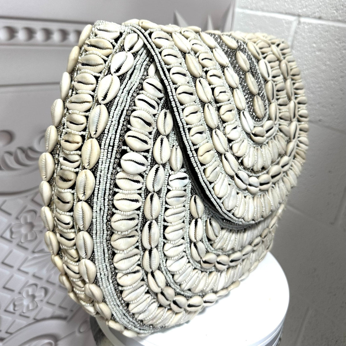Bahari Luxe Cowry Shell Clutch