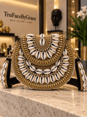 Bahari Luxe Cowry Shell Clutch