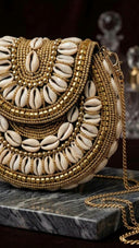 Bahari Luxe Cowry Shell Clutch