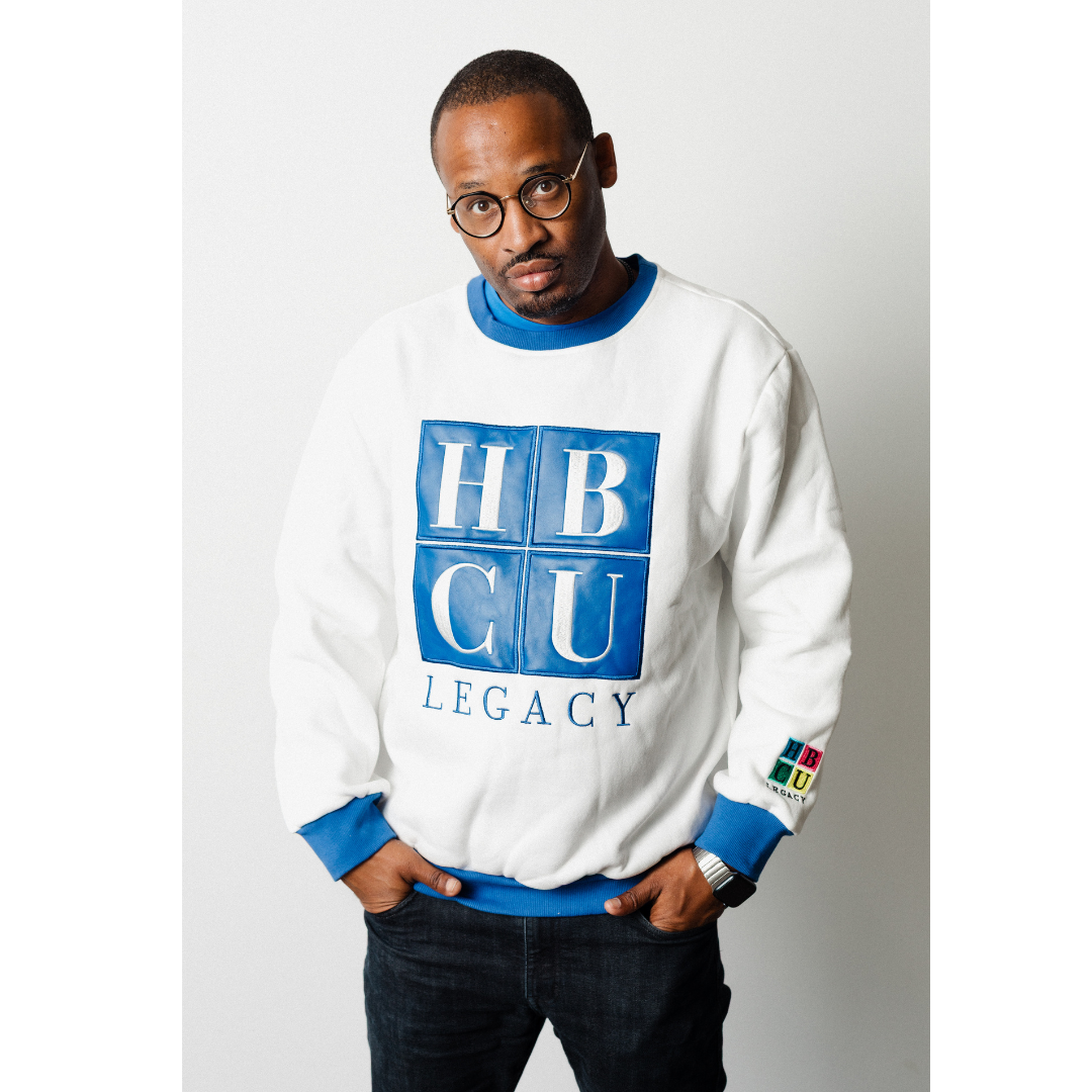 Blue & White HBCU Legacy Adult Crewneck