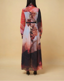 Button Down Chiffon Kaftan