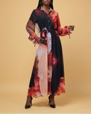 Button Down Chiffon Kaftan