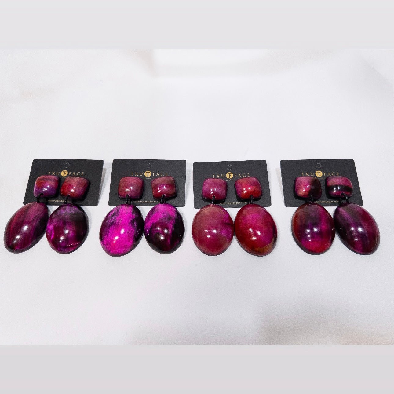 Cerise Series: Afro Color Pop Horn Drop Earrings