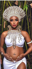 Custom Cowry shell embellished Zulu hat