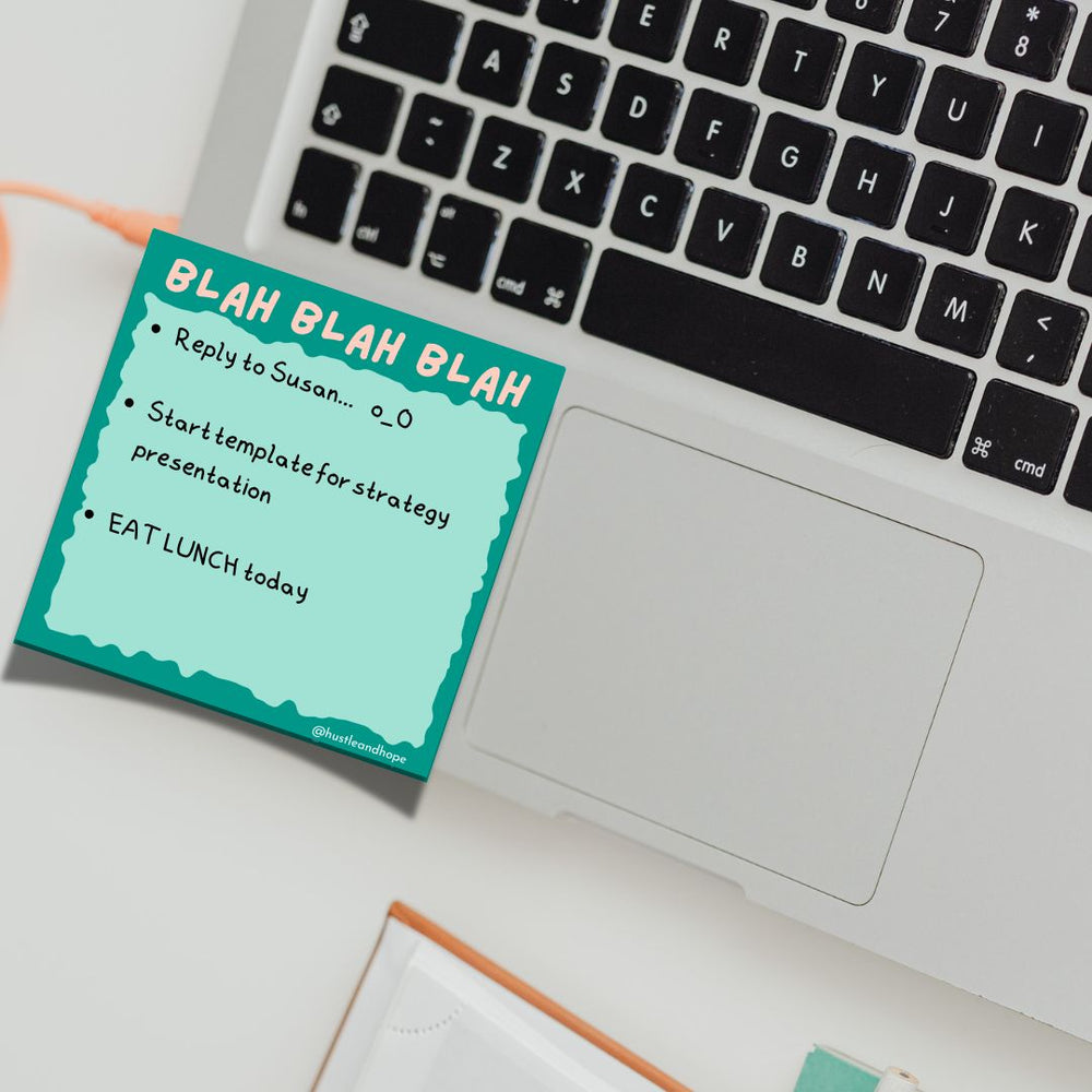 Blah Blah Blah Sticky Notes